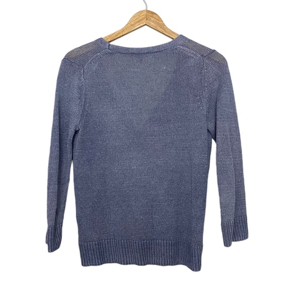 Talbots 100% Linen Light Purple Knit Button Up Cardigan Size Small - Picture 2 of 5